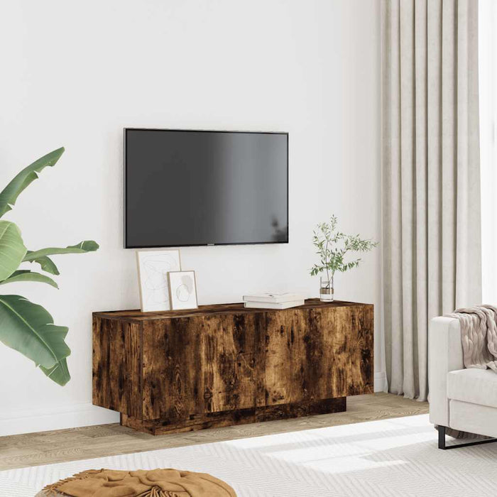 Comodă TV, stejar fumuriu, 100x35x40 cm, lemn prelucrat - WALTI WALTI