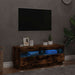 Comodă TV cu lumini LED, stejar fumuriu, 100x35x40 cm - WALTI WALTI