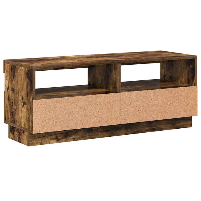 Comodă TV cu lumini LED, stejar fumuriu, 100x35x40 cm - WALTI WALTI
