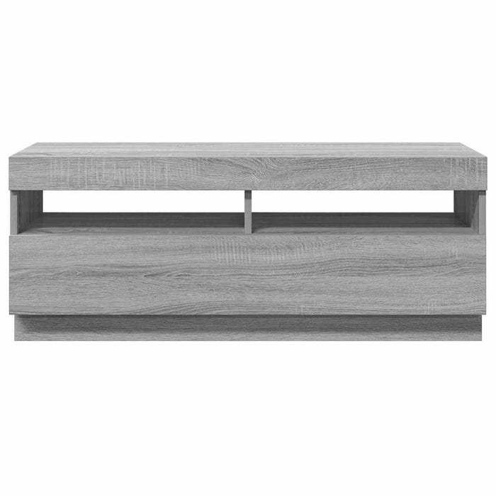Comodă TV cu lumini LED, gri sonoma, 100x35x40 cm - WALTI WALTI