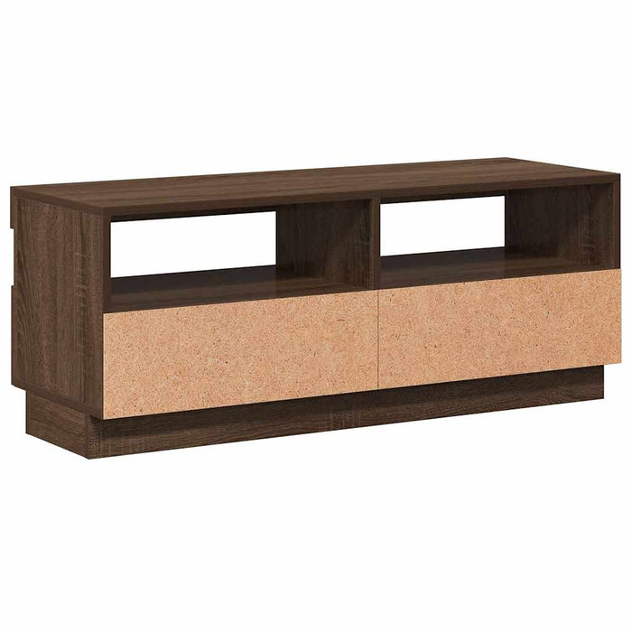 Comodă TV cu lumini LED, stejar maro, 100x35x40 cm - WALTI WALTI