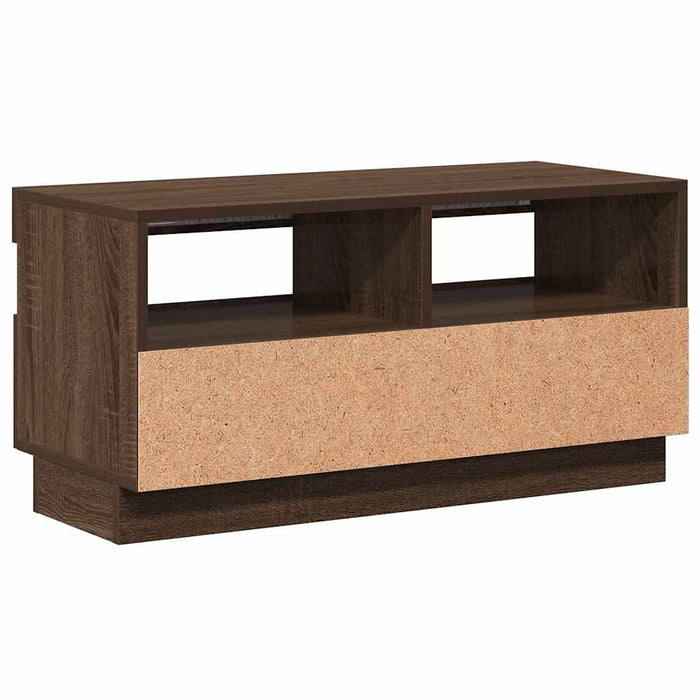 Comodă TV cu lumini LED, stejar maro, 80x35x40 cm - WALTI WALTI