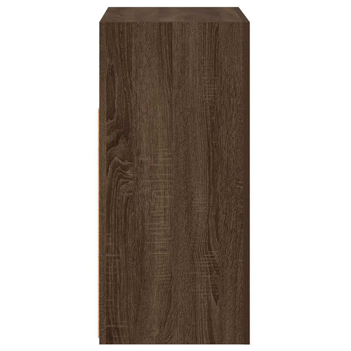 Dulap cu lumini LED, stejar maro, 80x35x75 cm WALTI