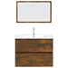 Set mobilier de baie, 2 piese, stejar fumuriu, lemn prelucrat - WALTI WALTI