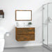 Set mobilier de baie, 2 piese, stejar fumuriu, lemn prelucrat - WALTI WALTI