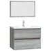 Set mobilier de baie, 2 piese, gri sonoma, lemn prelucrat - WALTI WALTI