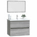 Set mobilier de baie, 2 piese, gri sonoma, lemn prelucrat - WALTI WALTI