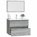 Set mobilier de baie, 2 piese, gri sonoma, lemn prelucrat - WALTI WALTI