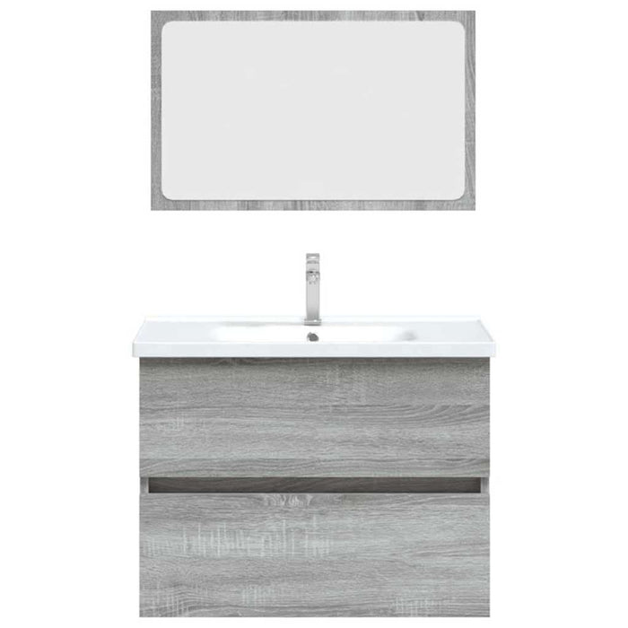 Set mobilier de baie, 2 piese, gri sonoma, lemn prelucrat - WALTI WALTI