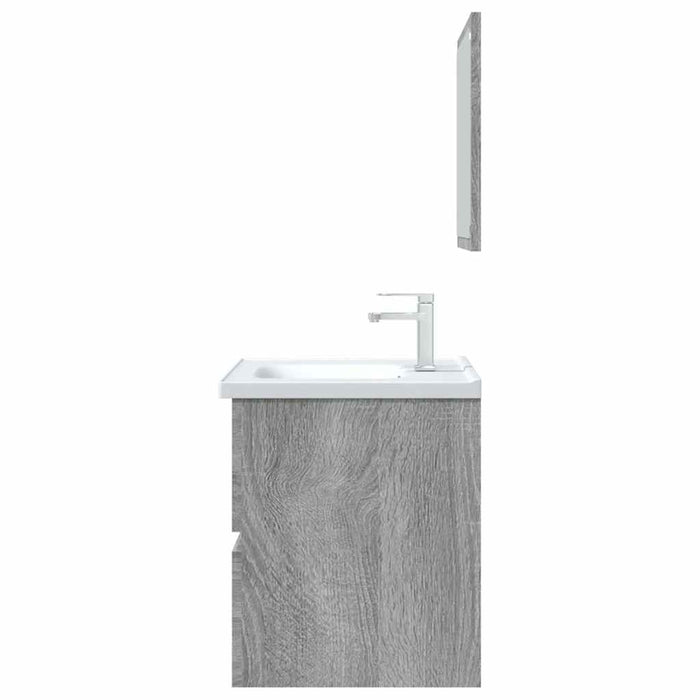 Set mobilier de baie, 2 piese, gri sonoma, lemn prelucrat - WALTI WALTI