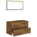 Set mobilier de baie, 2 piese, stejar fumuriu, lemn prelucrat - WALTI WALTI