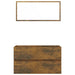 Set mobilier de baie, 2 piese, stejar fumuriu, lemn prelucrat - WALTI WALTI