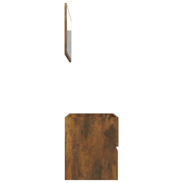 Set mobilier de baie, 2 piese, stejar fumuriu, lemn prelucrat - WALTI WALTI