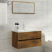 Set mobilier de baie, 2 piese, stejar fumuriu, lemn prelucrat - WALTI WALTI