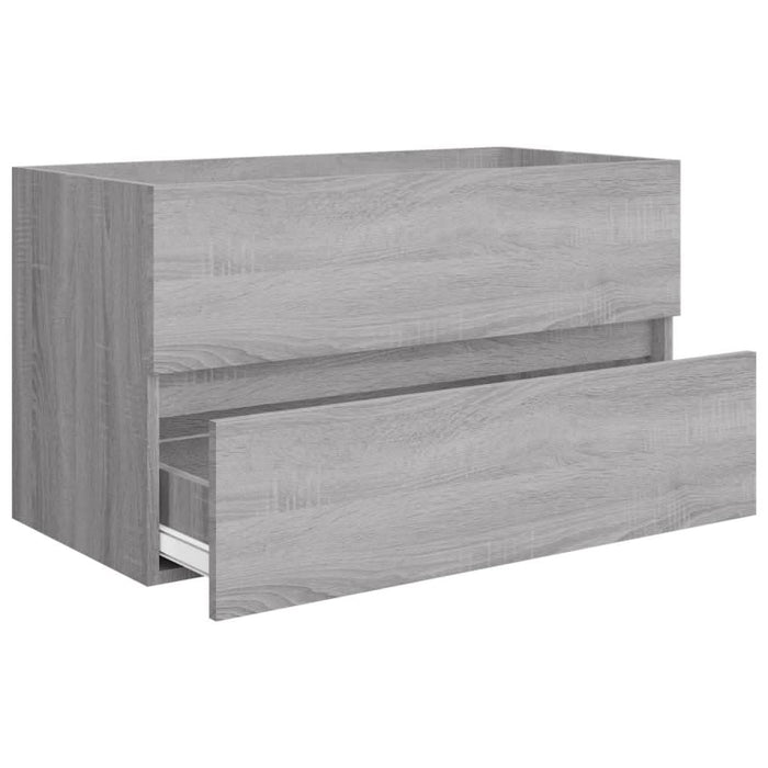 Set mobilier de baie, 2 piese, gri sonoma, lemn prelucrat - WALTI WALTI