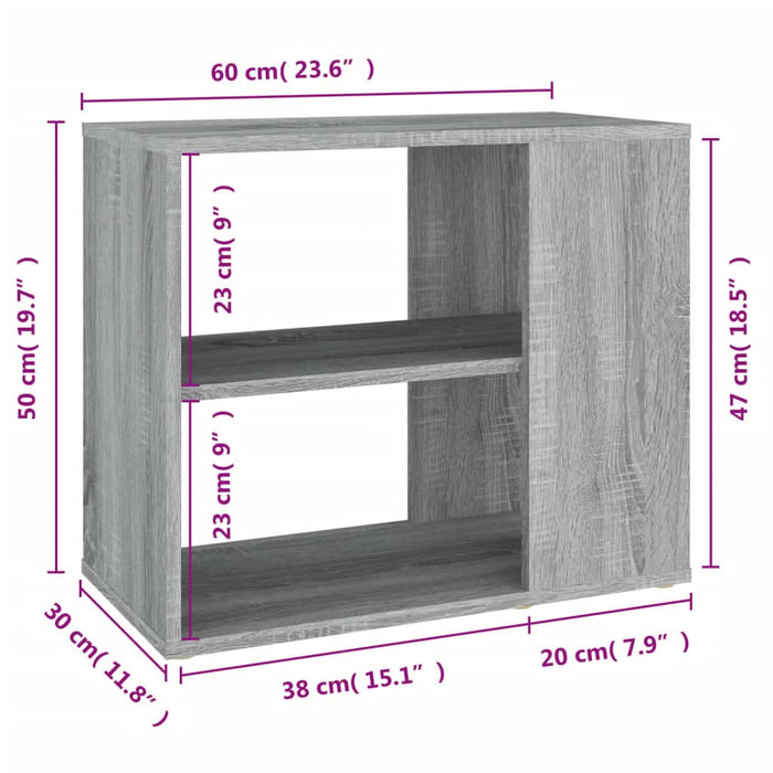 Dulap lateral, gri sonoma, 60x30x50 cm, lemn prelucrat - WALTI WALTI