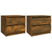 Noptiere, 2 buc., stejar fumuriu, 50x39x43,5 cm, lemn prelucrat - WALTI WALTI