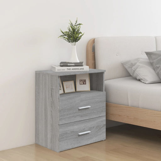 Noptiere, 2 buc., gri sonoma, 50x32x60 cm - WALTI WALTI
