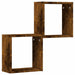 Rafturi cuburi de perete 2 buc Stejar afumat 30x15x30 cm - WALTI WALTI