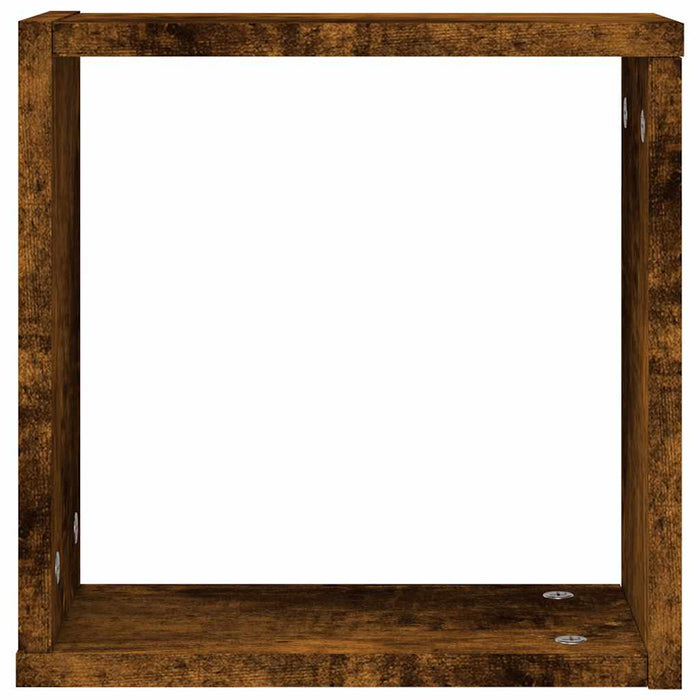 Rafturi cuburi de perete 2 buc Stejar afumat 30x15x30 cm - WALTI WALTI