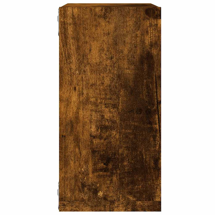 Rafturi cuburi de perete 2 buc Stejar afumat 30x15x30 cm - WALTI WALTI