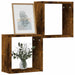 Rafturi cuburi de perete 2 buc Stejar afumat 30x15x30 cm - WALTI WALTI