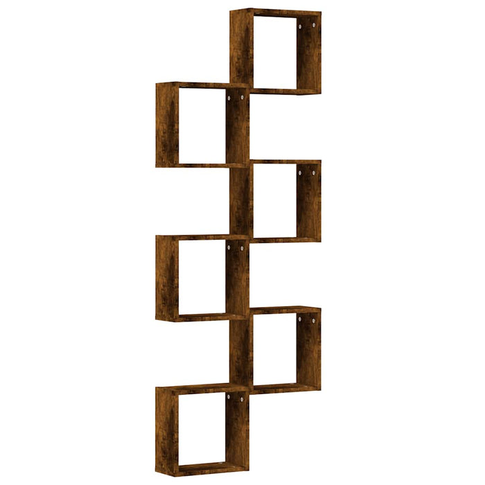 Rafturi cuburi de perete 6 buc Stejar afumat 30x15x30 cm - WALTI WALTI