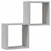 Rafturi cuburi de perete 2 buc Gri Sonoma 30x15x30 cm - WALTI WALTI