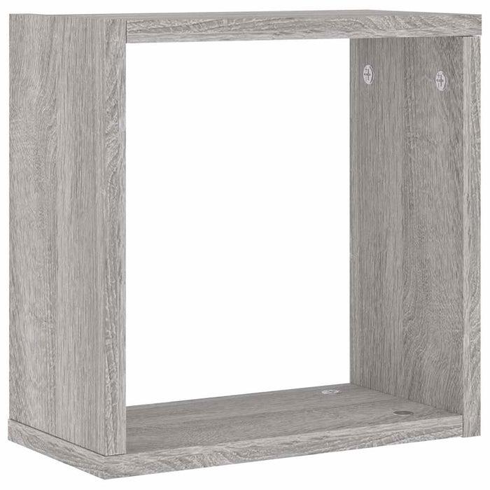 Rafturi cuburi de perete 2 buc Gri Sonoma 30x15x30 cm - WALTI WALTI