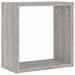 Rafturi cuburi de perete 2 buc Gri Sonoma 30x15x30 cm - WALTI WALTI