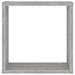 Rafturi cuburi de perete 2 buc Gri Sonoma 30x15x30 cm - WALTI WALTI