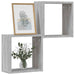 Rafturi cuburi de perete 2 buc Gri Sonoma 30x15x30 cm - WALTI WALTI