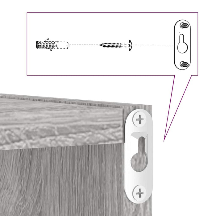 Rafturi cuburi de perete 4 buc Gri Sonoma 30x15x30 cm - WALTI WALTI