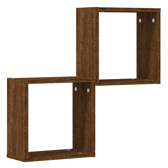 Rafturi cub de perete 2 buc Stejar maro 30x15x30 cm - WALTI WALTI