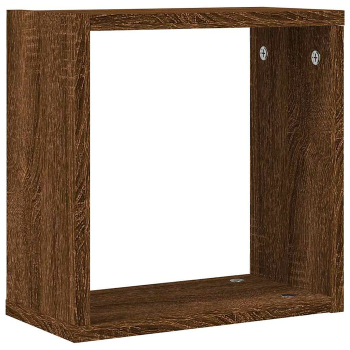 Rafturi cub de perete 2 buc Stejar maro 30x15x30 cm - WALTI WALTI