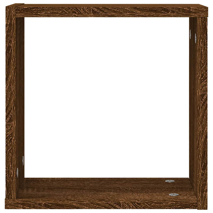 Rafturi cub de perete 2 buc Stejar maro 30x15x30 cm - WALTI WALTI
