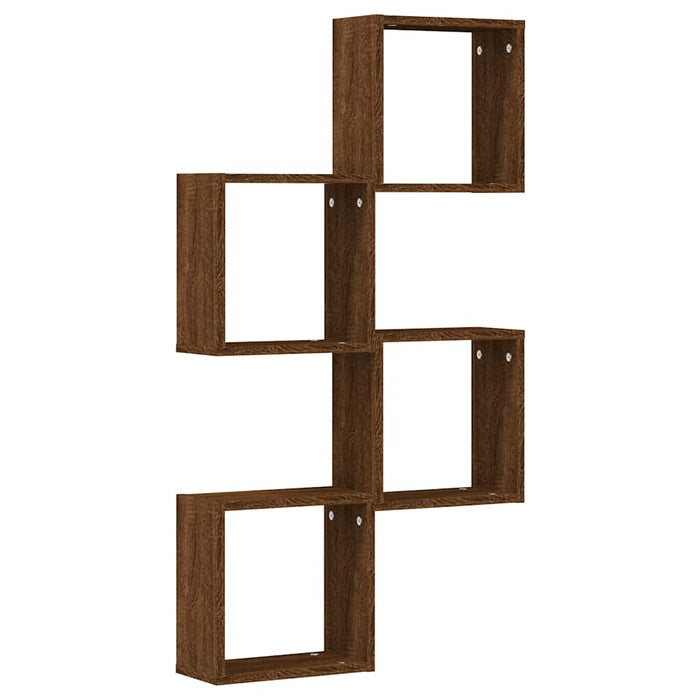 Rafturi cuburi de perete 4 buc Stejar maro 30x15x30 cm - WALTI WALTI