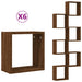 Rafturi cuburi de perete 6 buc Stejar maro 30x15x30 cm - WALTI WALTI