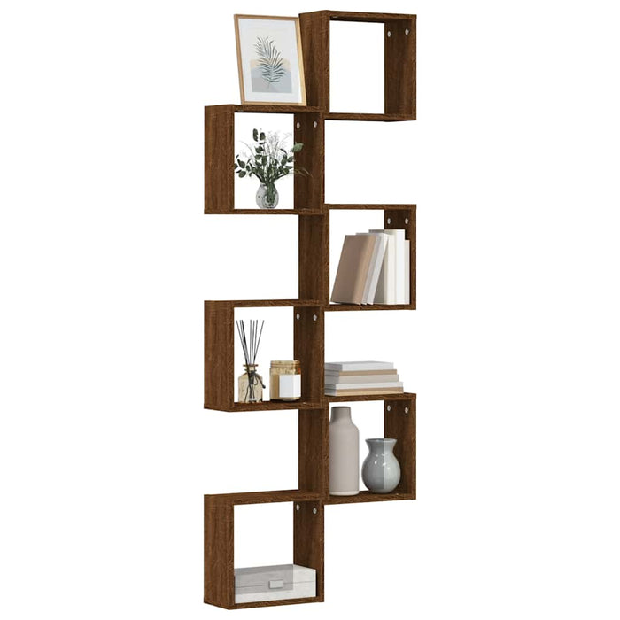 Rafturi cuburi de perete 6 buc Stejar maro 30x15x30 cm - WALTI WALTI
