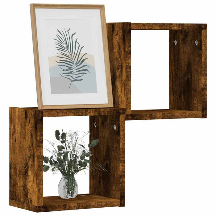 Șemele de perete 2 pcs Maro 26 x 15 x 26 cm Lemn compozit - WALTI WALTI