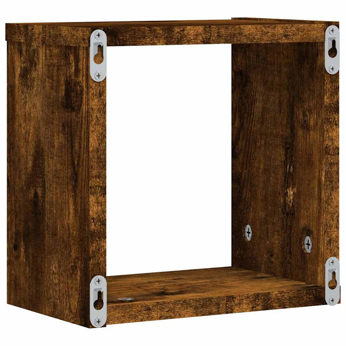 Șemele de perete 4 pcs Maro 26 x 15 x 26 cm Lemn compozit - WALTI WALTI