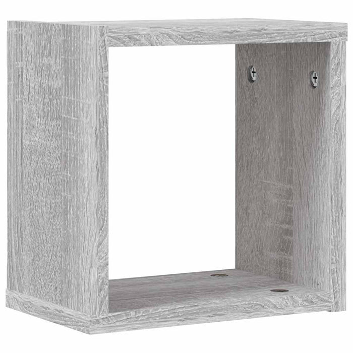 Șemele de perete 2 pcs Gri 26 x 15 x 26 cm Lemn compozit - WALTI WALTI