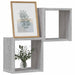 Șemele de perete 2 pcs Gri 26 x 15 x 26 cm Lemn compozit - WALTI WALTI
