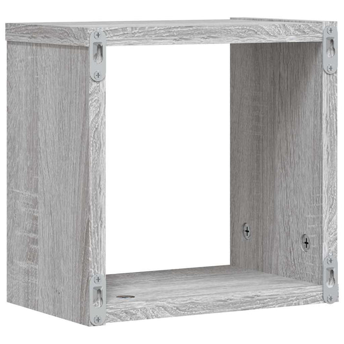 Șemele de perete 4 pcs Gri 26 x 15 x 26 cm Lemn compozit - WALTI WALTI