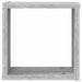 Șemele de perete 4 pcs Gri 26 x 15 x 26 cm Lemn compozit - WALTI WALTI