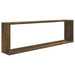 Rafturi de perete cub, 2 buc., stejar fumuriu 100x15x30 cm lemn - WALTI WALTI