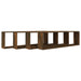 Rafturi de perete cub, 4 buc., stejar fumuriu 100x15x30 cm lemn - WALTI WALTI