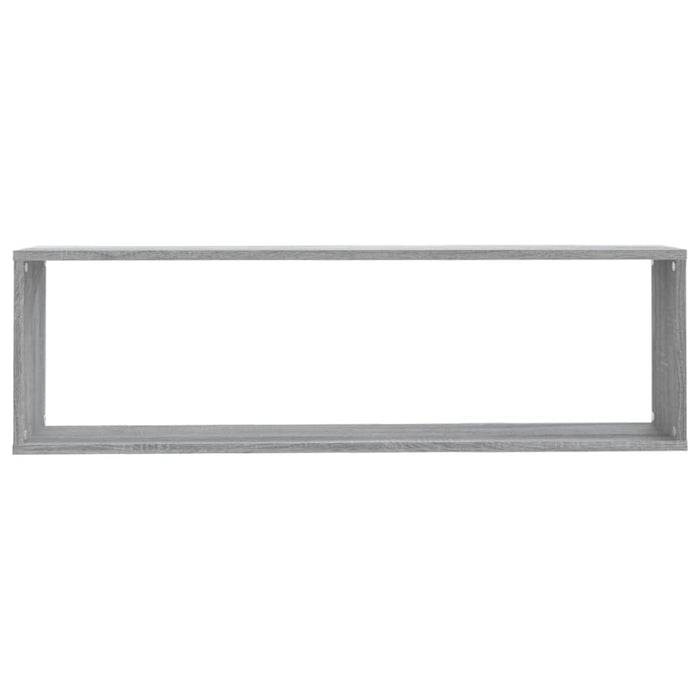 Rafturi de perete cub, 2 buc., gri sonoma, 100x15x30 cm, lemn - WALTI WALTI