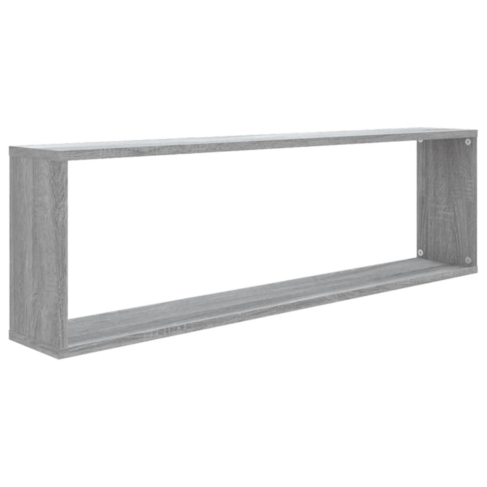 Rafturi de perete cub, 4 buc., gri sonoma, 100x15x30 cm, lemn - WALTI WALTI