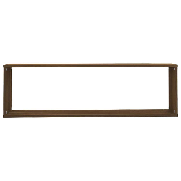 Rafturi de perete cub, 2 buc., stejar maro 100x15x30 cm lemn WALTI